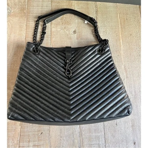 Rebecca Minkoff Black Quilted Tote - Picture 6 of 10